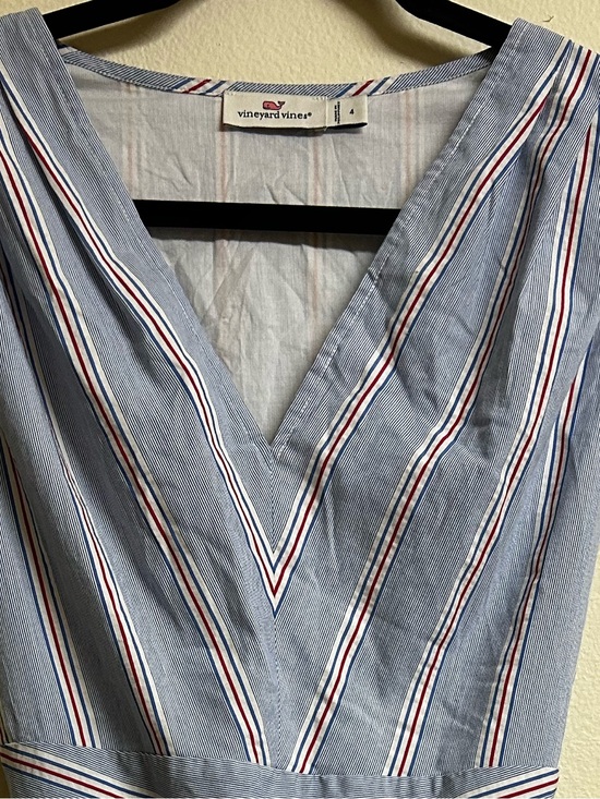 Vineyard Vines Dresses & Skirts - Vineyard Vines Blue, White & Red Striped Button-Down Shirt